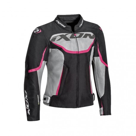 Blouson IXON SPRINTER AIR L NOIR/GRIS/FUSHIA