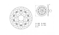 Kawasaki ZX6R Disque de frein avant BREMBO Oro rond flottant