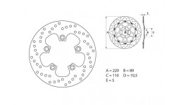 Suzuki GSXR1000/600 Disque de frein arrière BREMBO Oro rond fixe