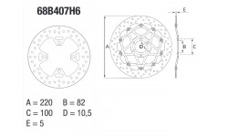 Triumph Daytona 675 Disque de frein arrière BREMBO Oro rond fixe