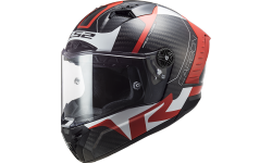 Casque LS2 Thunder FF805 Carbon Racing Rouge Blanc