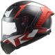 Casque LS2 Thunder FF805 Carbon Racing Rouge Blanc