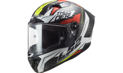 Casque LS2 Thunder FF805 Carbon Racing Rouge Blanc