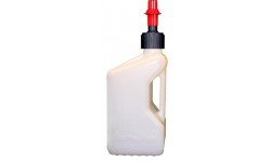 Bidon d'essence TUFF JUG 10L blanc translucide/bouchon rouge