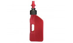 Bidon d'essence TUFF JUG 10L rouge translucide/bouchon rouge